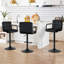 Tabourets de bar rembourrés en velours Mid-Century-911706677