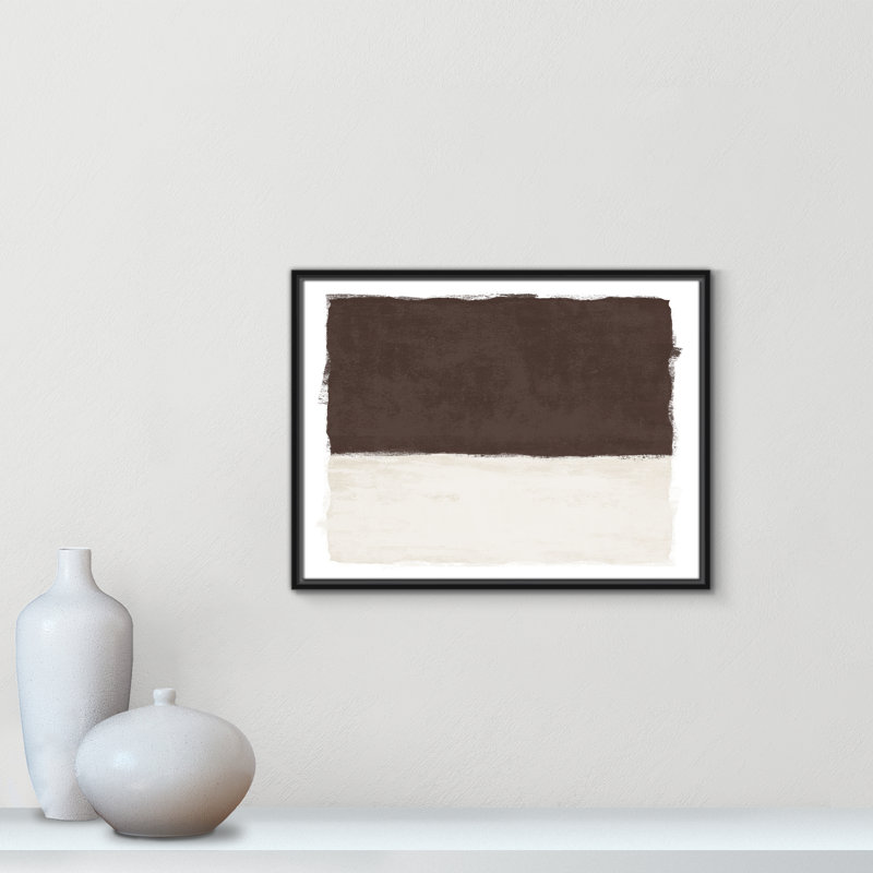Chocolat trempé I - Version paysage par Natalie Carpentieri, Toile avec cadre, L 25,5 po x H 19,5 po, Cadre flottant noir
