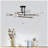 Lustre 6-Light Crystal Flush Mount Chandelier with Polished Metal and Transparent Crystal Shades