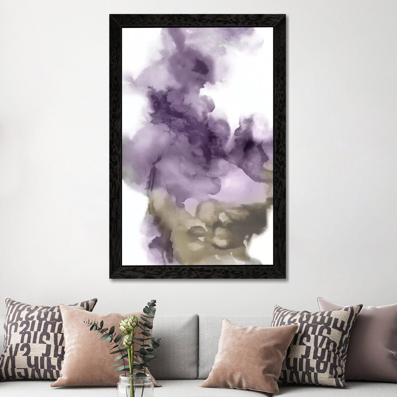 Derive In Amethyst I by Daniela Hudson - Print on Canvas, 152.5 cm H x 101.5 cm W, Black Floater Framed