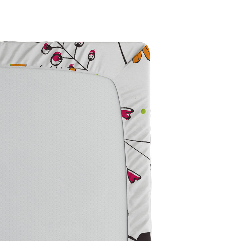 Microfiber Floral Fitted Sheet, Full/Double Fitted Sheet