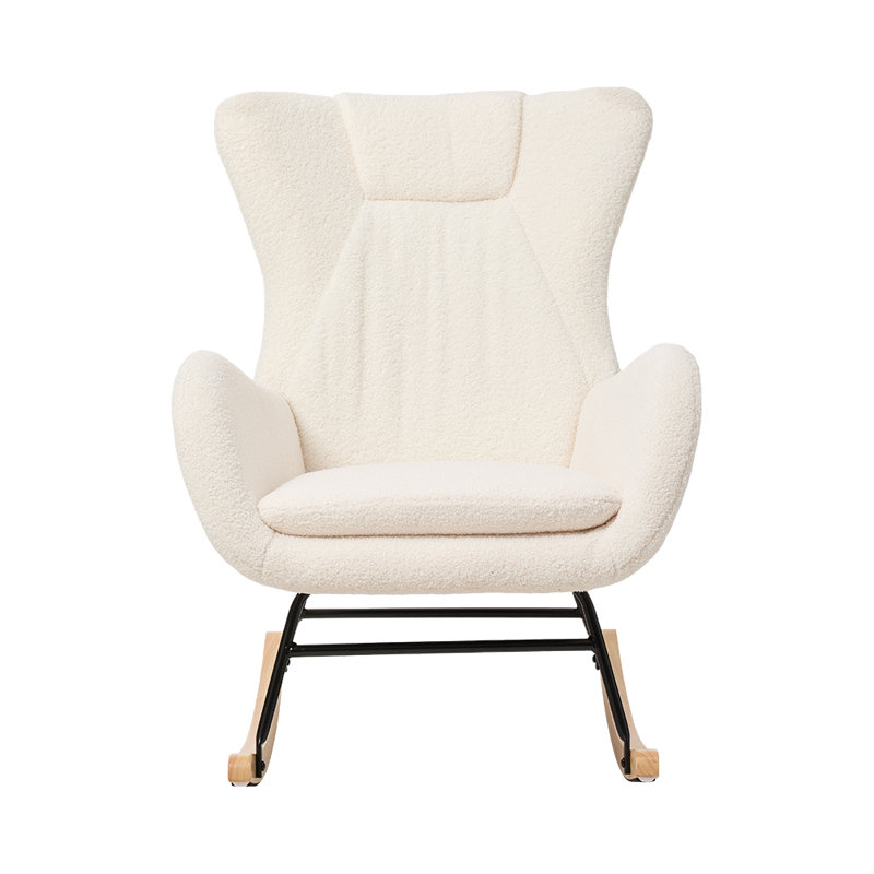 Iron Rocking Chair, Beige