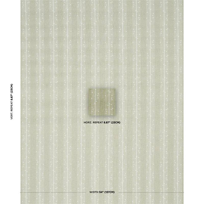 Tissu rayé Schumacher X Veere Grenney Stella, Mousse