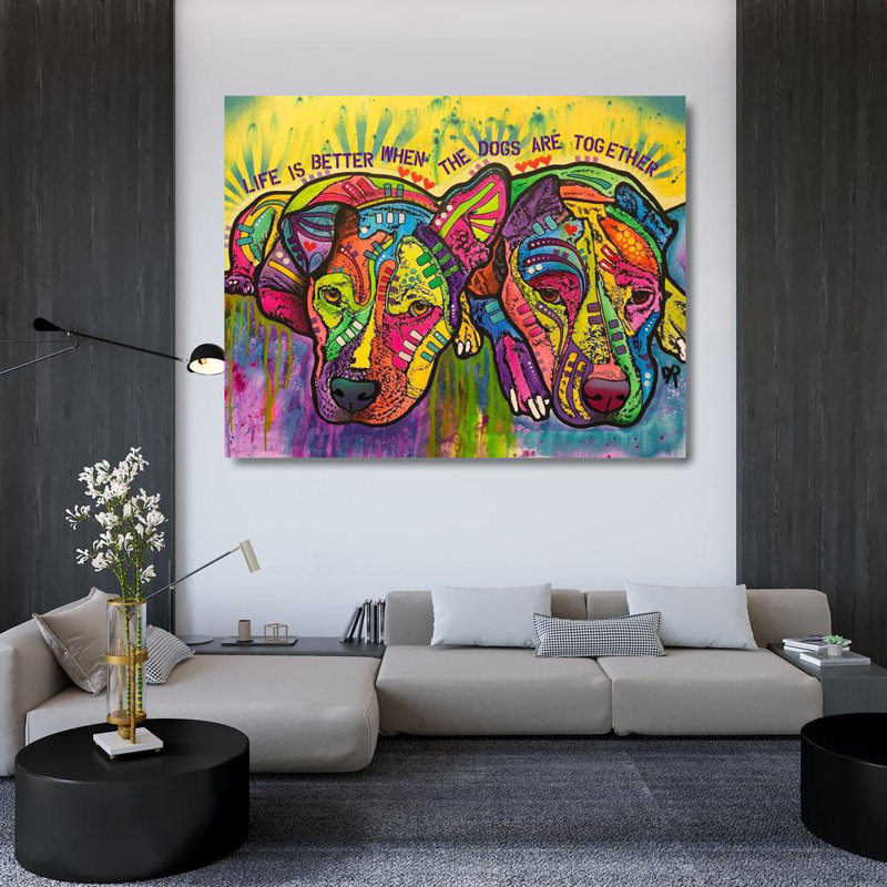 Art sur toile de la collection Lark Manor ™ de Dean Russo, titré: Ensemble, H 36 po x l 45 po