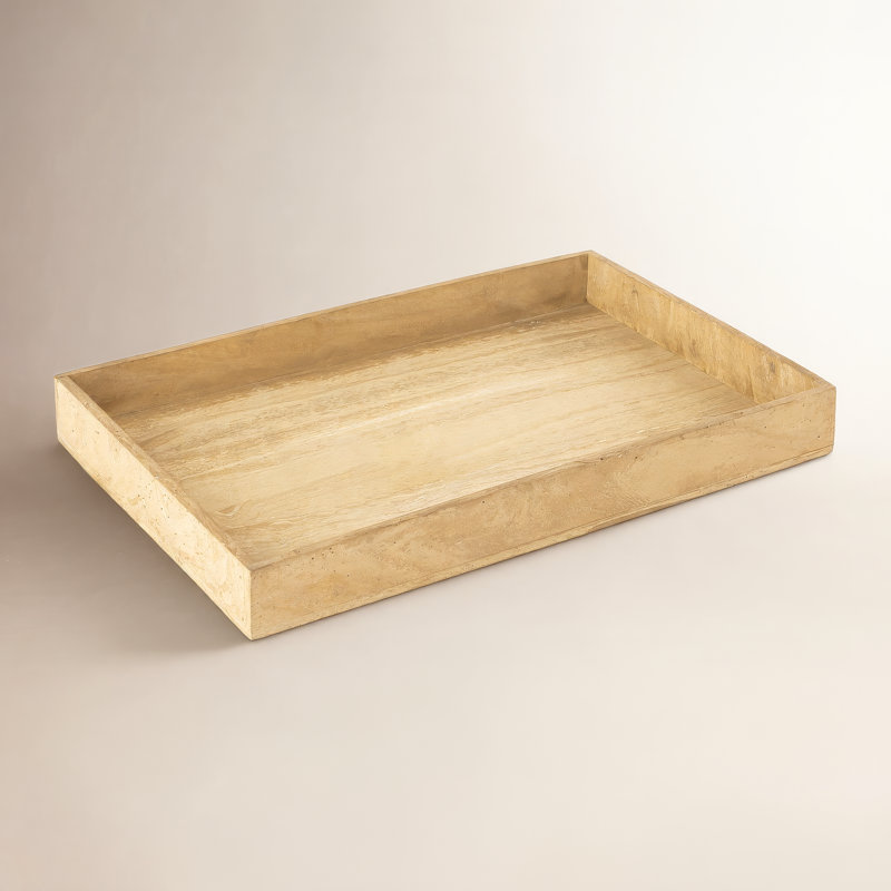 Ottava Rectangular Small Serving Tray Resin Dia 13.7", 17.7" W x 17.7" D