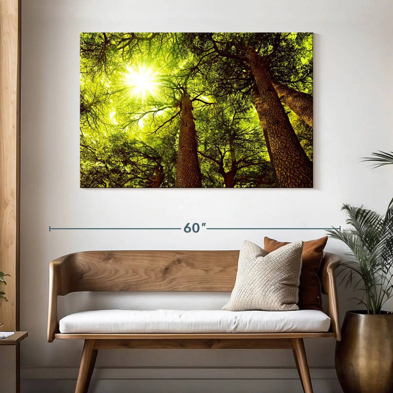 Forêt de cèdres Harnek ensoleillée, H 32 po x l 48 po