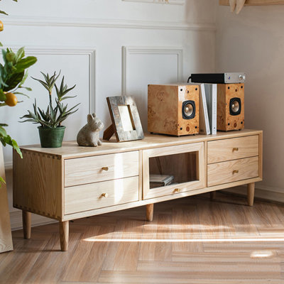 Meuble télé moderne en bois massif