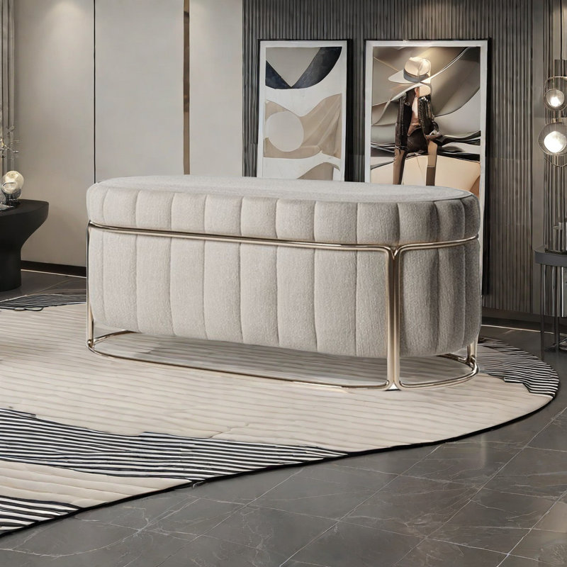 Banc rembourré en tissu Geneal