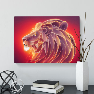 The Abstract Lion - Wrapped Canvas