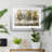Linen Trees - Matted and Framed Under Acrylic Glass, Large Living Room Wall Art-667128200-667035204
