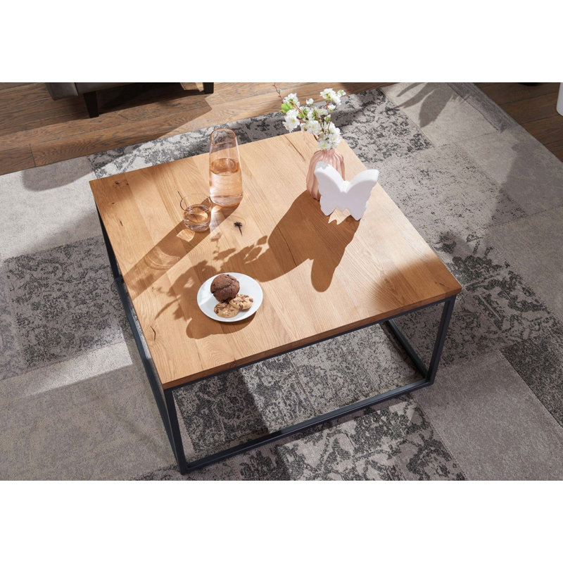 Villanders Solid Wood Frame Coffee Table, 43cm H x 80cm W x 80cm D