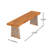 Outdoor 1Pcs Acacia Wood Bench-1459495158