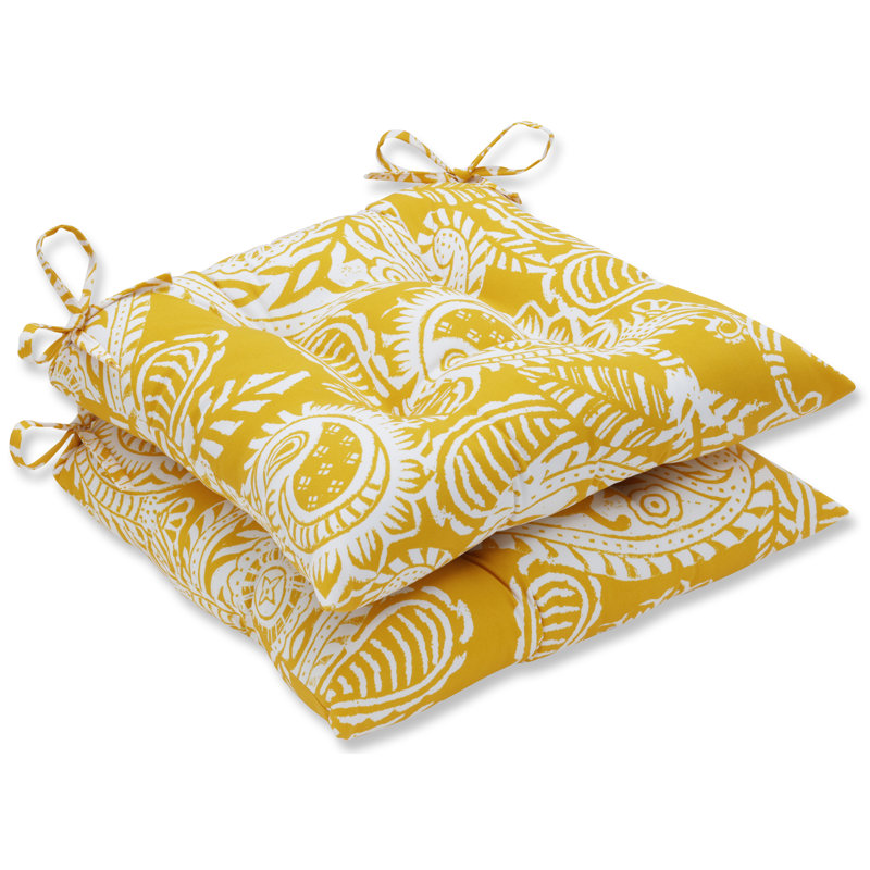 Outdoor 5'' Dining Chair Chair Pad Cushion, Yellow