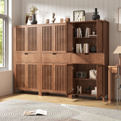 69'' Kitchen Pantry Cabinet, Tall Farmhouse Storage Cabinet With Drawer & Adjustable Shelves