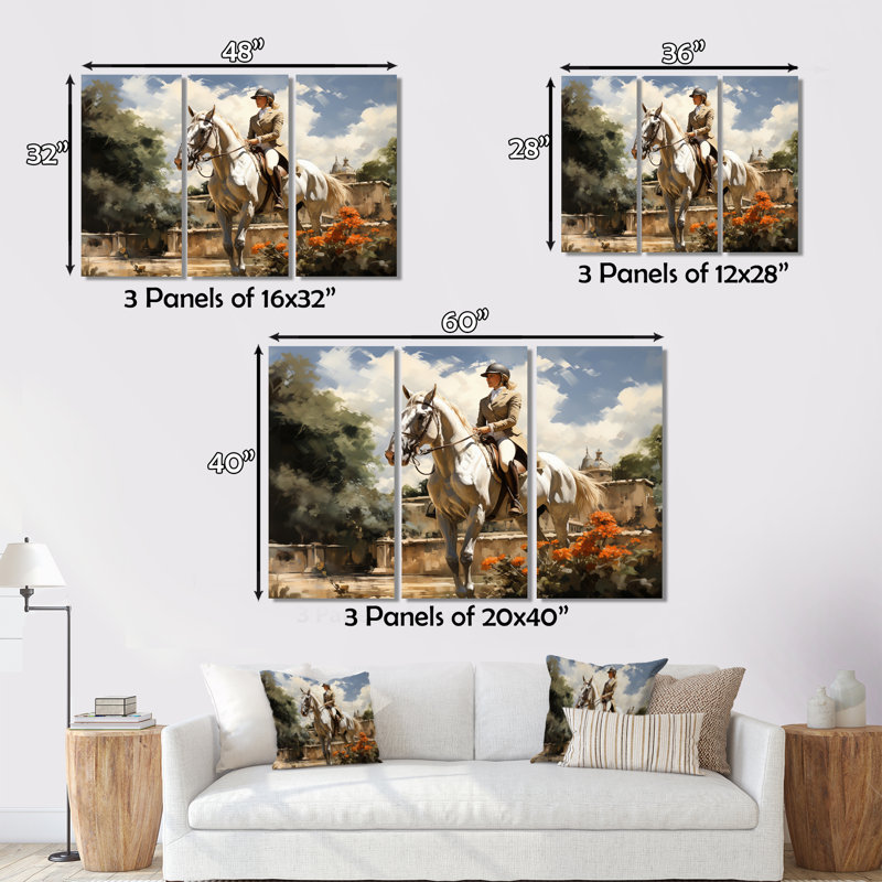 Impression sur toile 3 pièces Country Club, H 32 po x l 48 po