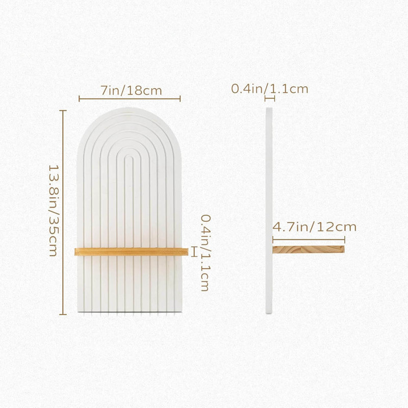 Wood Wall Sconce, White