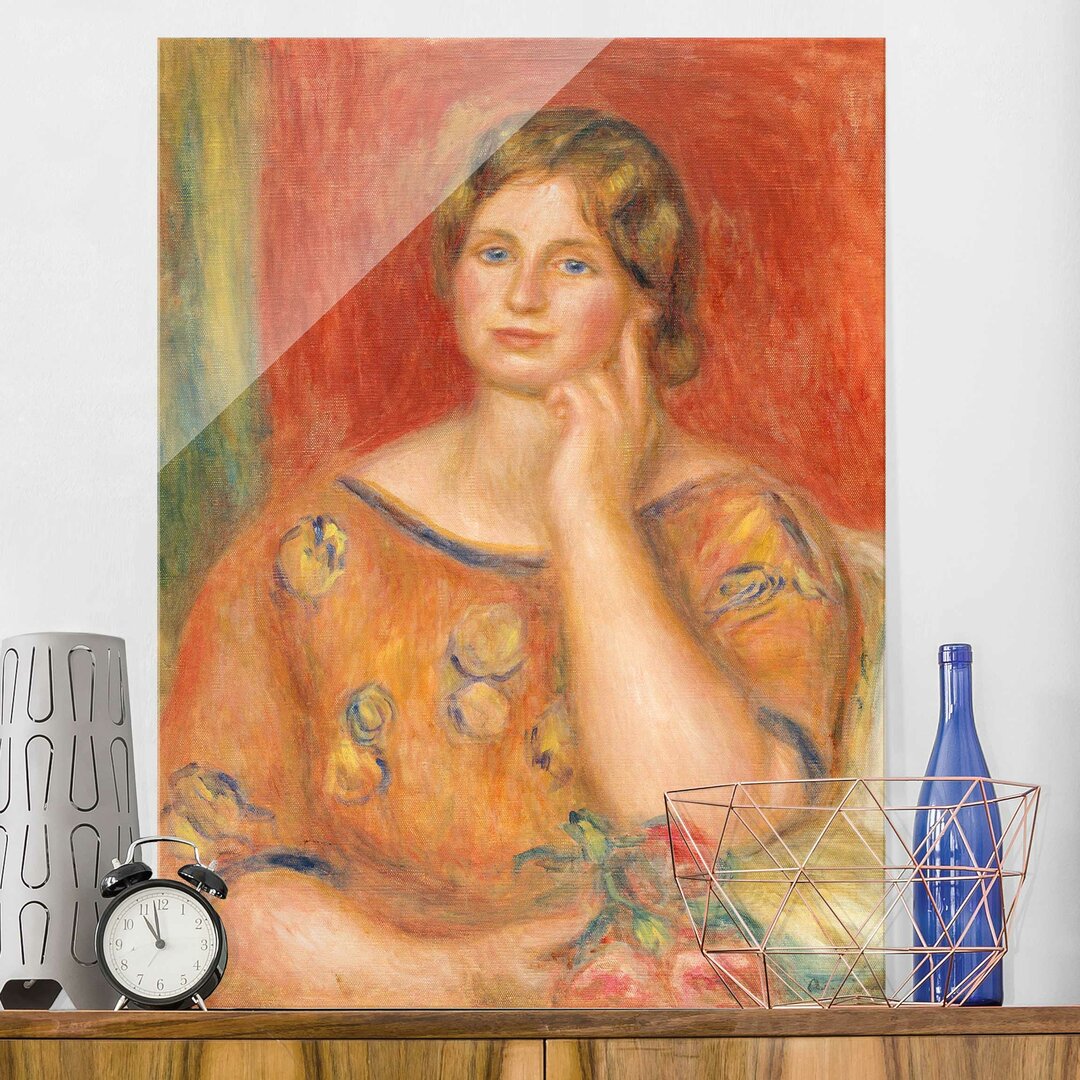 Glasbild Frau Osthaus von Pierre-Auguste Renoir