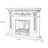 White Solid Wood Freestanding Fireplace