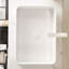 Lavabo vasque de salle de bain sans armoire, lavabo en céramique blanc de 20 pouces et pratique, trou de robinet pré-percé de 1,38 pouce, tuyau de drain extensible avec couvre-trou, accessoire de teinture moderne indispensable, accessoire