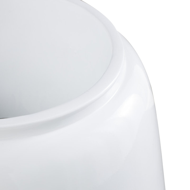 Vase de plancher en résine Mabe, Blanc, H 20 po x l 19,4 po x P 19,4 po