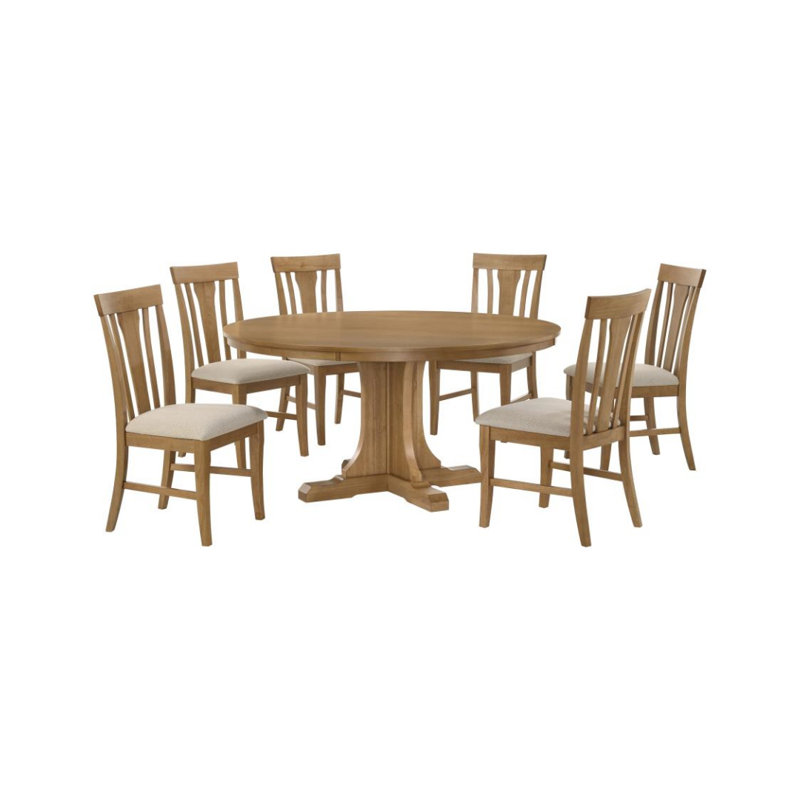 Malachi 7-piece Dining Table Set, 7 Pieces: Table, 6 Chairs