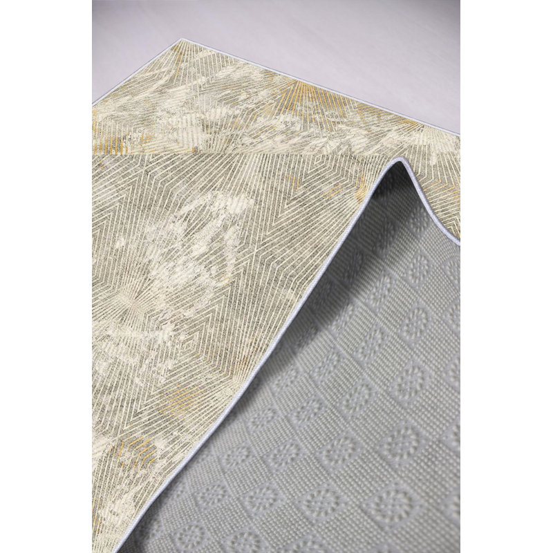Eco-Friendly Area Rug, Grey, 5.9 x 9.2 Feet | 100% Polyester, 650 g/m², 0.2 in Pile Height | Antibacterial, Non-Slip PVC Dot Underside, Machine Washable, Perfect for Living Room & Bedroom Décor
