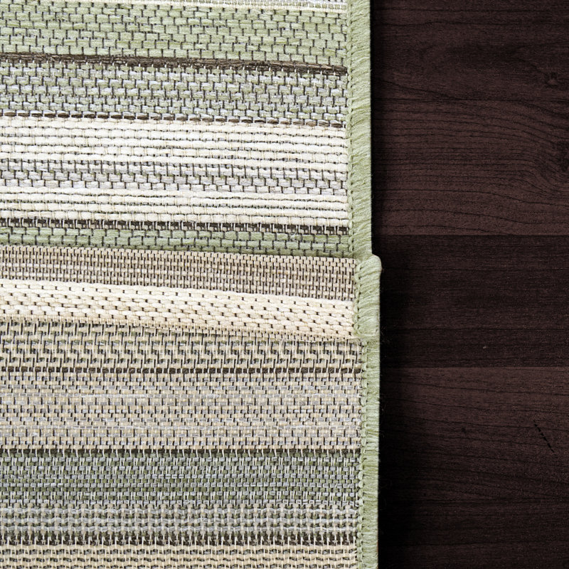 Kopp Striped Indoor / Outdoor Rug, Rectangle 5'3" x 7'7"