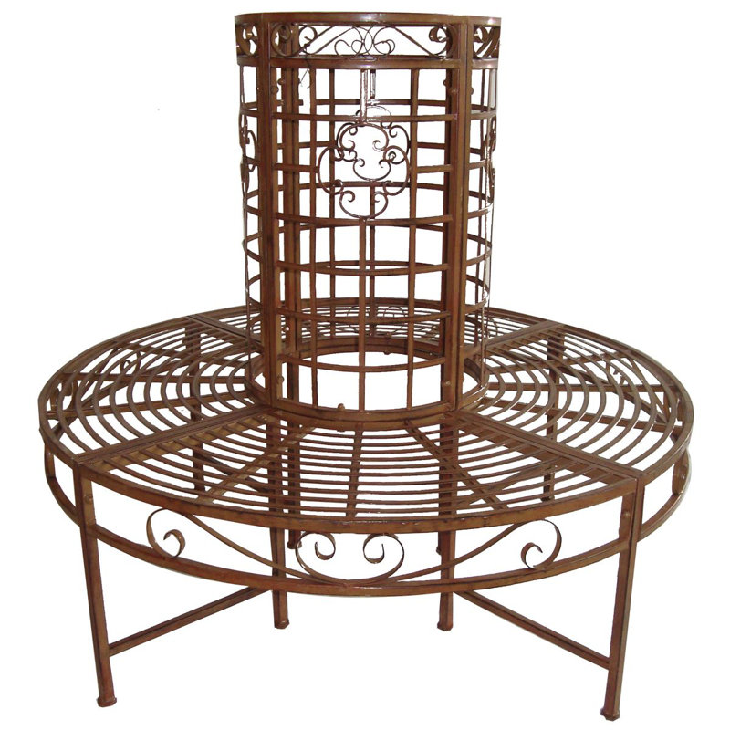 8-Seater Romantic Metal Tree Bench