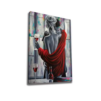 Superbe peinture décorative sur toile, 27,6 po x 39,4 po | 50% coton / 50% polyester, impression numérique sur toile | Comprend un cadre en bois robuste de 0,8 po x 1,2 po | Parfait pour le salon, la chambre à coucher ou le bureau