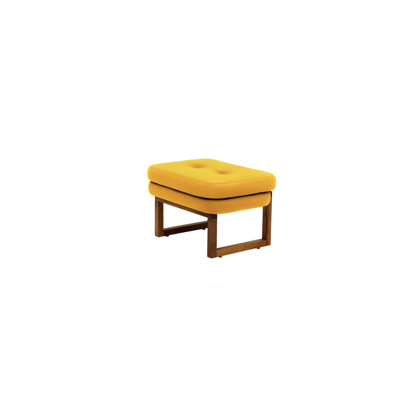 Melinda Upholstered Bench, 18" H x 24" W x 22" D, Yellow