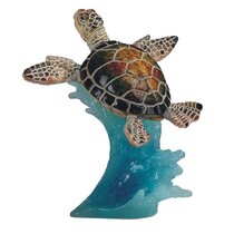Turtle Shell Sculpture Turtle Shell Decoration Lifelike Turtle Shell  Replica for Nature Lovers Feng Shui Collection Ornament