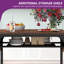 Extendable Unfinished Metal Base Dining Table-1810422633-1810422632