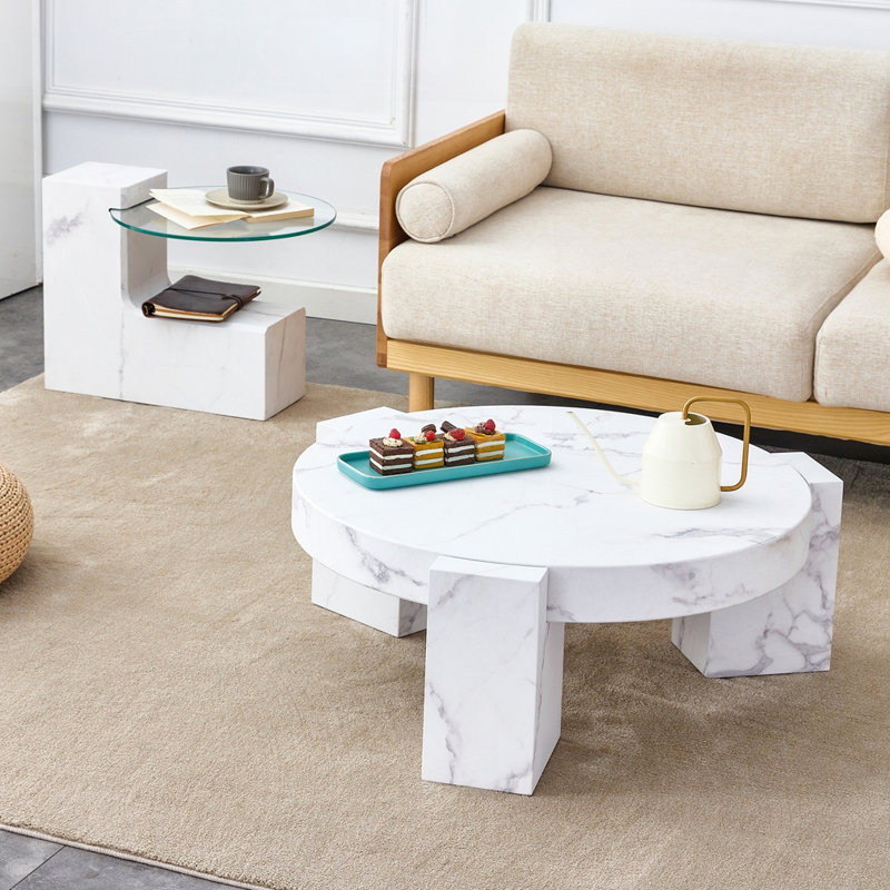 Ensemble de tables basses Modern, Blanc