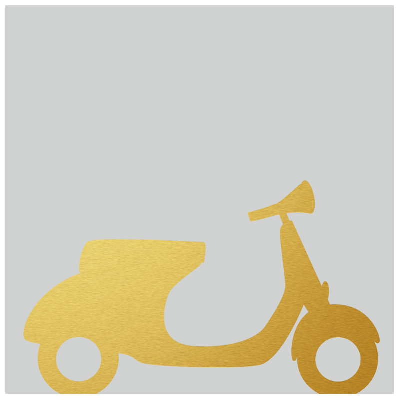 Décalcomanie murale scooter du moteur Monico, Or