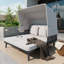 146cm Wide Curved Steel Patio Daybed
