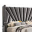 Grand lit Ino avec tête de lit à oreilles et revêtement en tissu gris-117559764-117559763