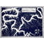 Lake of the Ozarks Map Wool Throw Blanket