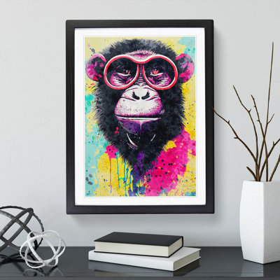 Monkey Paint Splash No.2 - Single Picture Frame Print