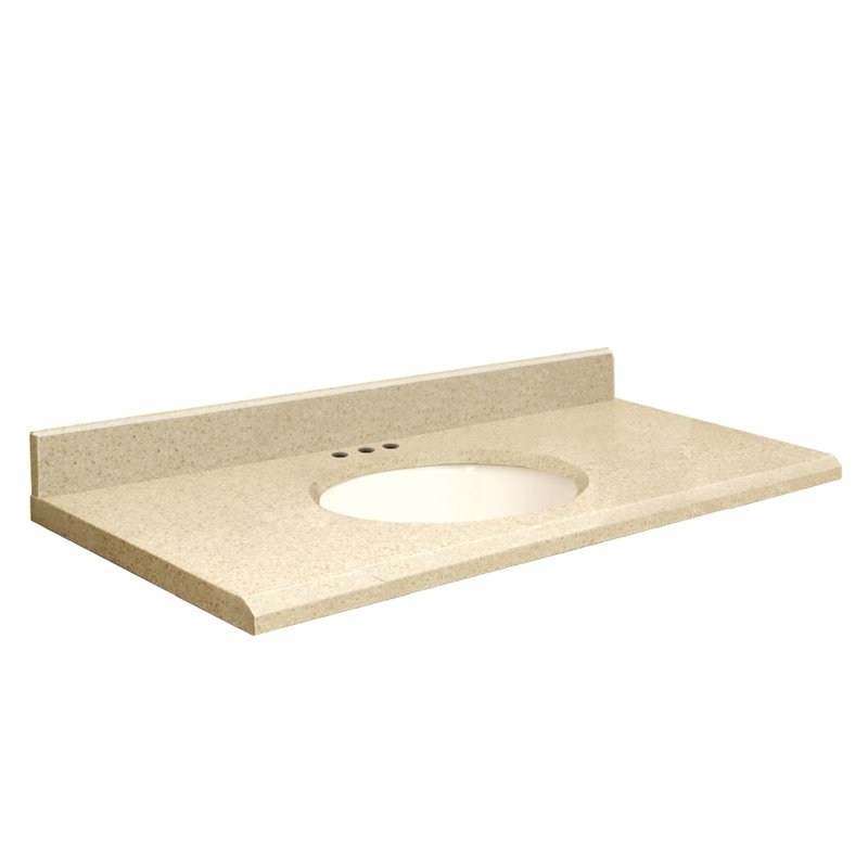 Dessus de salle de bain simple 31 po meuble-lavabo, Simple, Blanc, Chemin de la nature