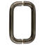 Poignée de porte tubulaire standard de 8 po à entraxe de 1 po de diamètre, laiton noir antique