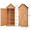 Remise de rangement verticale en bois pour l'extérieur 63 po avec 4 tablettes, toit inclinable imperméable, base surélevée, porte verrouillable