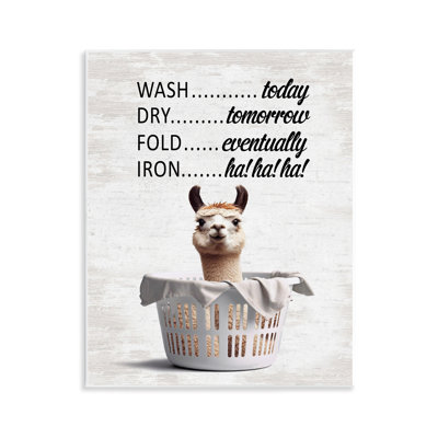 Funny Laundry Timing Wall Plaque, design by Lettered and Lined