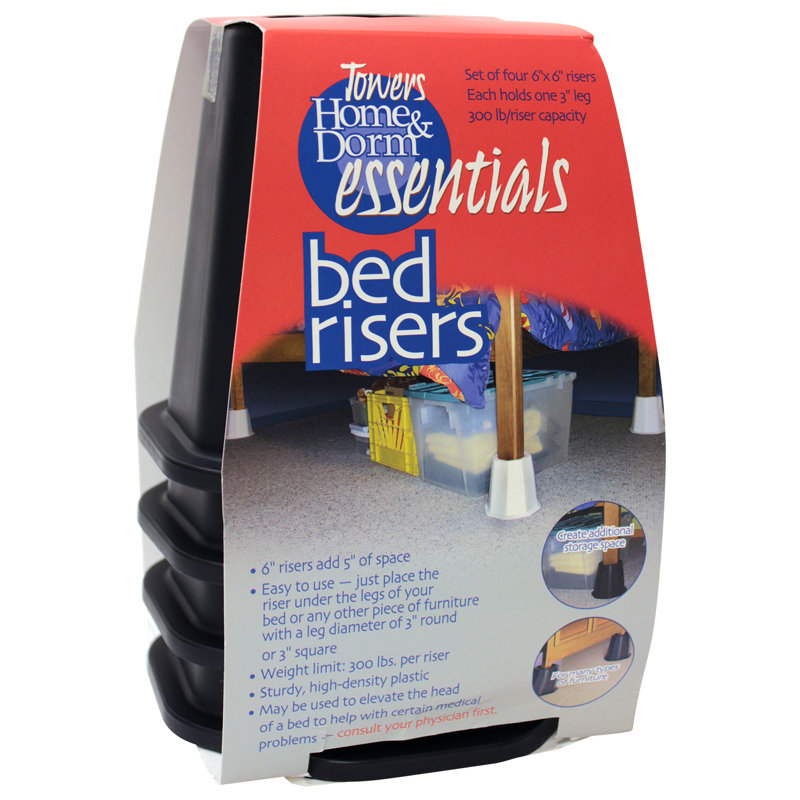 Elam 9.75'' Bed Risers, Black