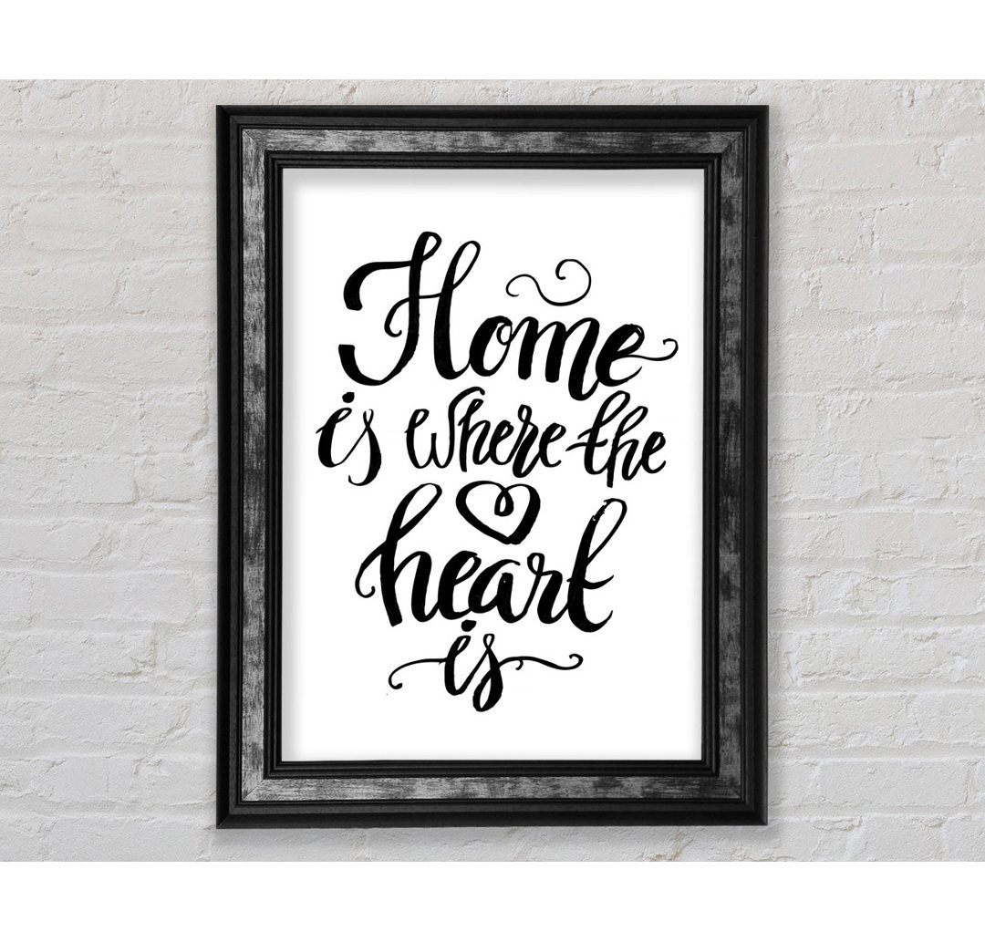 Gerahmter Kunstdruck Home Is Where The Heart Is