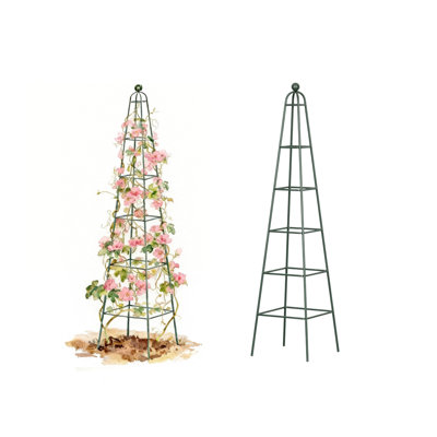 Treillis de jardin en métal avec pyramide en métal
