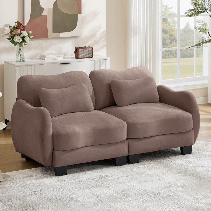 Canapé 70,8 po en chenille, 2, Rose Dust