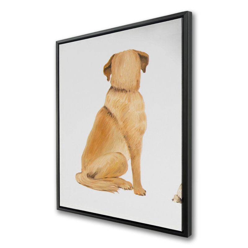 Man's Best Friend Back View - Framed Canvas Bedroom Decor