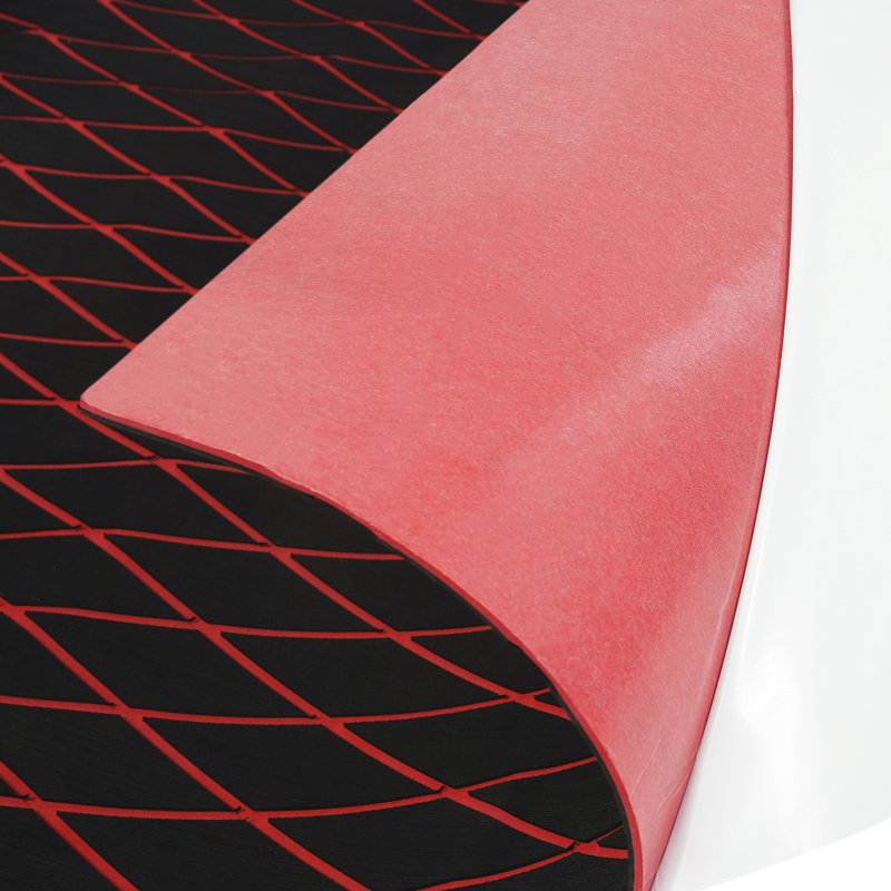  Tapis antidérapant 94,48 * 35,43 po pour bateau et yacht, Rouge / Noir