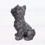Charmante statue de terrier pour jardin, en pierre reconstituée gris antique, aucun assemblage requis pour la décoration extérieure