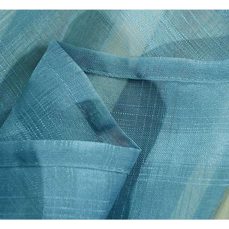 Mulak Sheer Curtain Single Panel, Blue